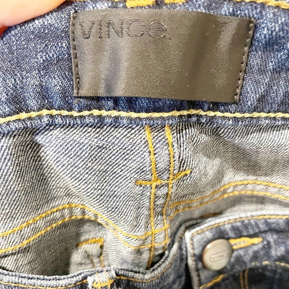 Vince Casey Cuffed Straight Leg Denim Jean Size 26 - Picture 8 of 16